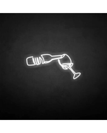 &#39;Wine and bottle&#39; neon sign