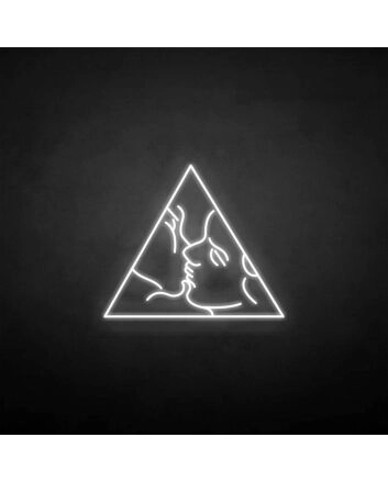 &#39;FACE IN TRIANGLE&#39; neon sign