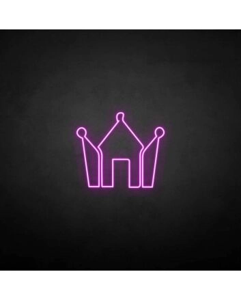 Crown with diamond&#39; neon sign