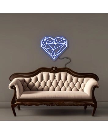 Geometric Heart Led Neon