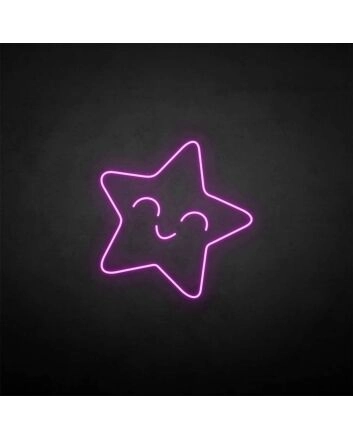 &#39;Smile a star&#39; neon sign