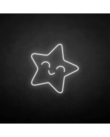 &#39;Smile a star&#39; neon sign