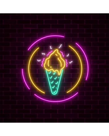 Chill Out Ice Cream Cone Neon Sign