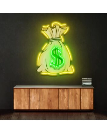 Money Bag Led Neon Acrylic Artwork