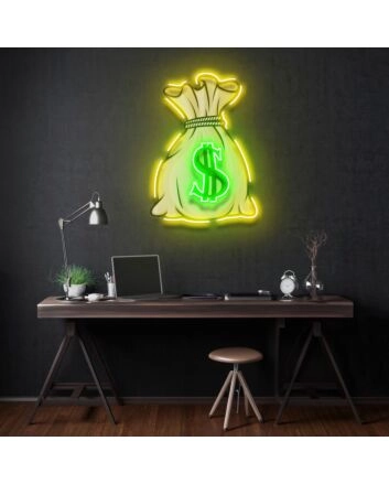 Money Bag Led Neon Acrylic Artwork