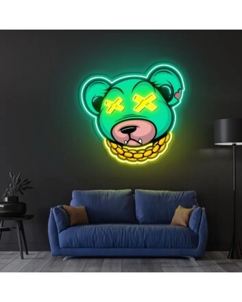 Dead Rich Cartoon Neon X Acrylic Artwork