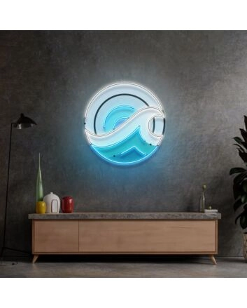Wave Circle Led Neon Acrylic Artwork