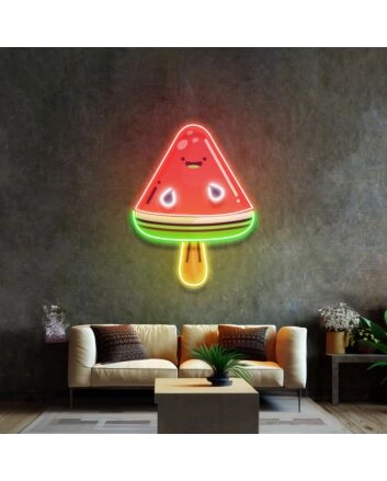 Watermeon Popsicle Neon Acrylic Artwork