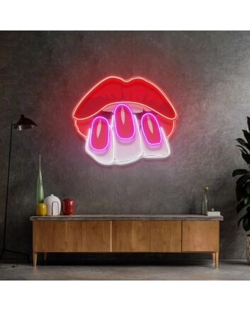 Sexy Hands On Lips Led Neon Sign Light Pop Art
