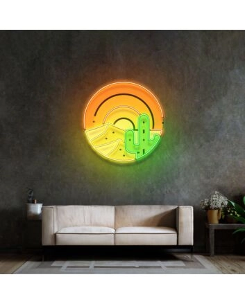 Sahara Desert Sunset Led Neon Sign Light Pop Art