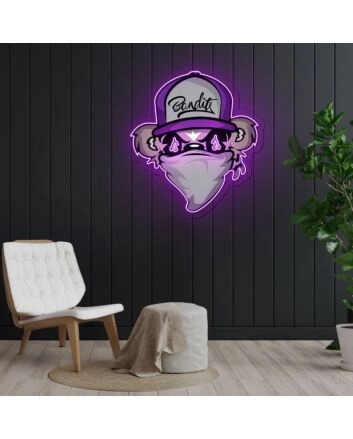 Riddler Drawing Purple Neon Sign X Acrylic Artwork