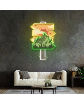 Red Moon Forestry Led Neon Sign Light Pop Art