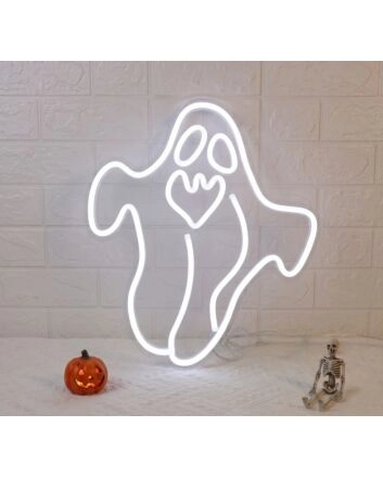 Ghost Neon Sign Halloween Holiday Party Wall