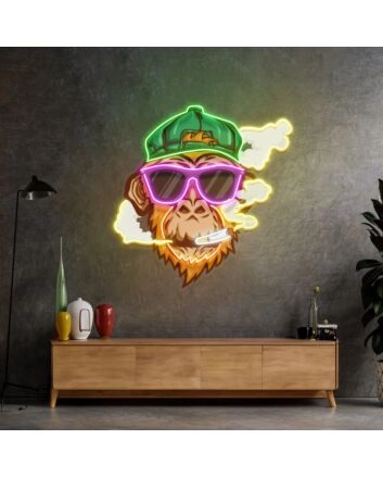 Monkey Smoking Cigar Led Neon Sign Light Pop Art