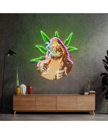 Monkey On Drugs Led Neon Sign Light Pop Art
