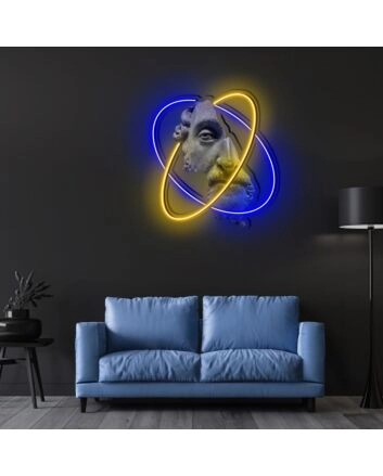 Marcus Aurelius Half Face Neon X Acrylic Artwork