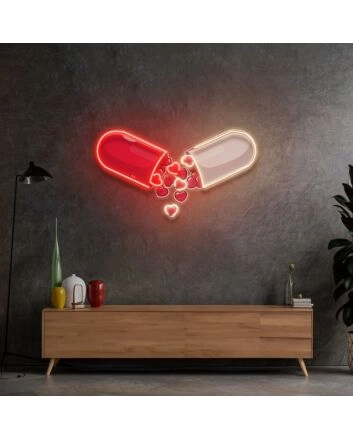 Love Capsule Cartoon Led Neon Sign Light Pop Art