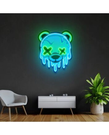 Ice Head Bear Led Neon Acrylic Artwork