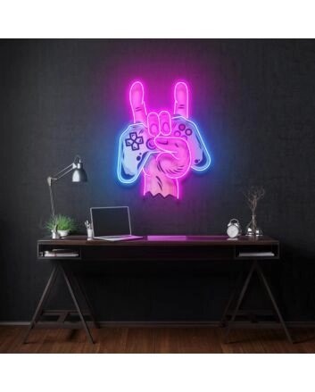 Game Hands Led Neon Acrylic Artwork
