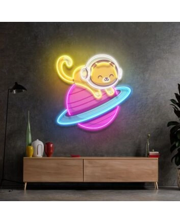 Feeline Astronaut Chilling Led Neon Sign Light Pop Art