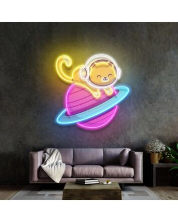 Feeline Astronaut Chilling Led Neon Sign Light Pop Art