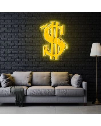 Dollar Sign Graffti Neon Sign X Acrylic Artwork
