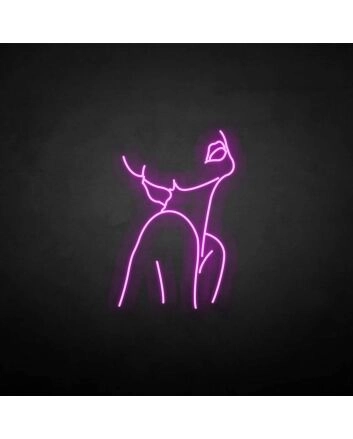 &#39;Woman pose&#39; neon sign