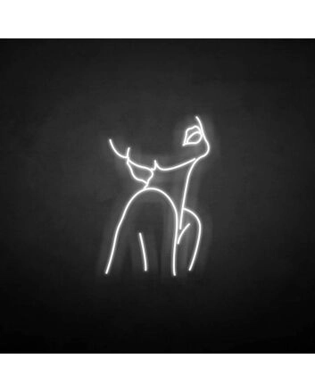 &#39;Woman pose&#39; neon sign