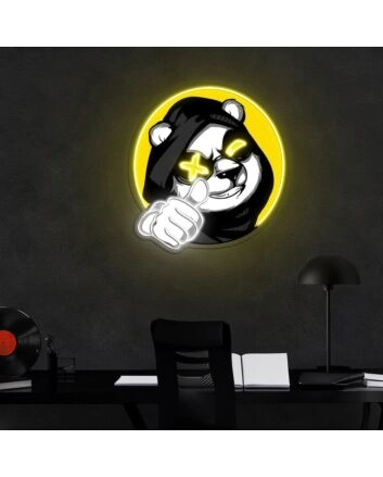 Cool Panda Neon Sign X Acrylic Artwork