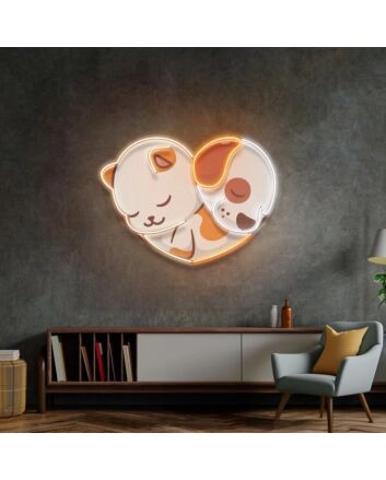 Catdog Friendship Led Neon Sign Light Pop Art