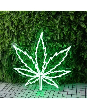 Large Leaf Green Neon Sign