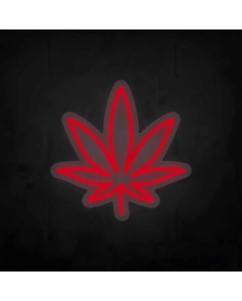 Herb Haven Leaf Neon Sign