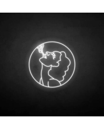 Smoking girl neon sign