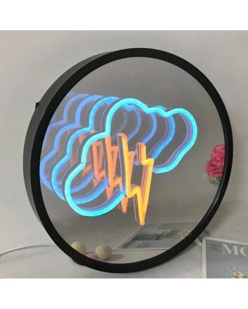 Electric Lightning Cloud 3D Mirror Effect