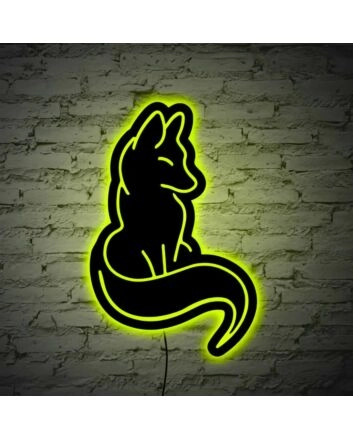 Well Behaved Cat Neon Black Backsplash