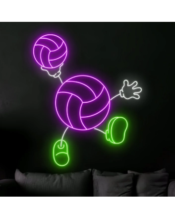 Soccer Kid Cartoon Neon Sign
