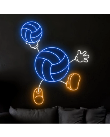 Soccer Kid Cartoon Neon Sign