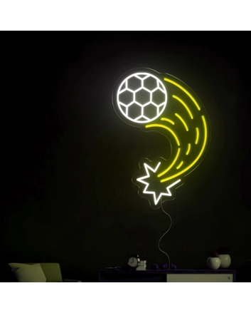 Soccer Ball Trajectory Neon Light