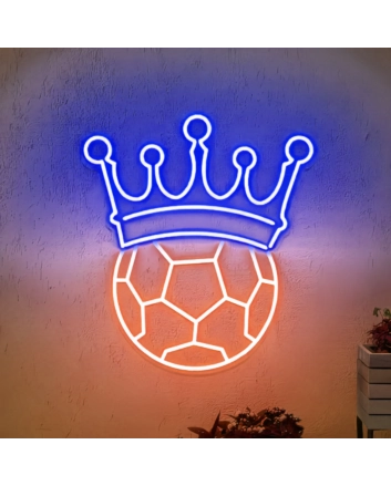 Crown Soccer Neon Light