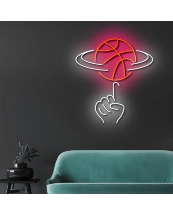 Spinning Basketball Neon Light