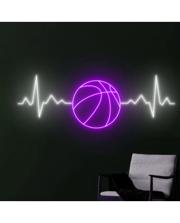 Basketball Heartbeat Neon Light