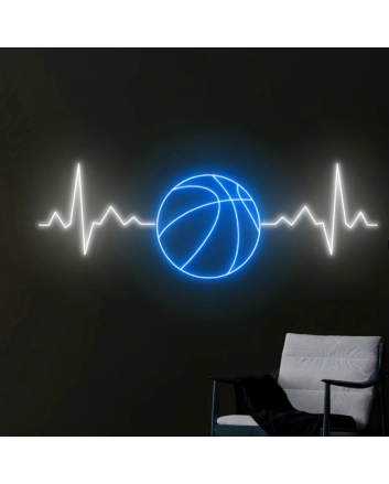 Basketball Heartbeat Neon Light