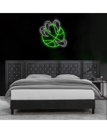 Mystic Claw Holding Basketball Neon Sign