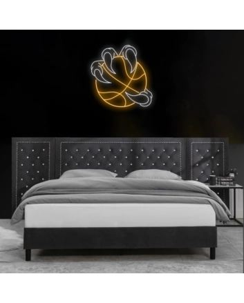 Mystic Claw Holding Basketball Neon Sign