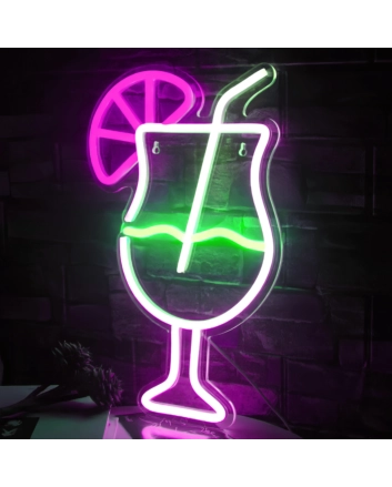 Vibrant Juice Cocktail Decor Neon Light