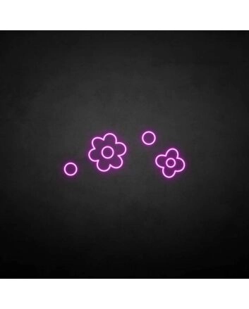 cute flowers&#39; neon sign