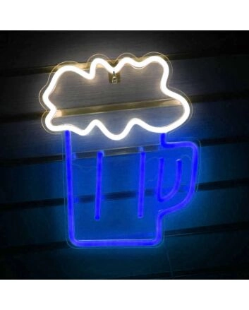 Bubbling Cheers Beer Mug Neon Sign