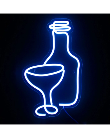 Beer Wine Glass Neon