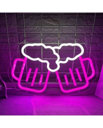 Toasting Beer Glass Style 2 Neon Light