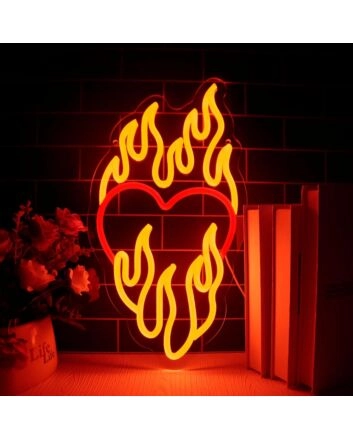 Burning Love Heart Neon Sign